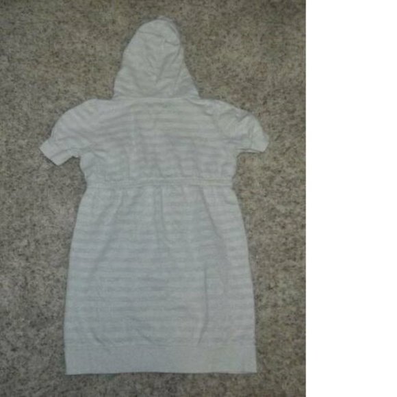 *Swimsuit Coverup Juicy Couture Medium Gray Short Sleeve Hooded Zip Up Girls - Picture 2 of 2